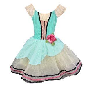 Curtain Call | Mint Green and Cream Dance Dress Costume, Size CME